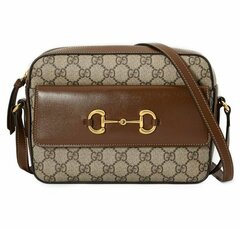 Маленькая сумка на плечо Gucci Horsebit 1955 коричневый