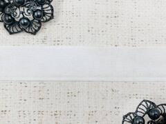 Велкро/липучка петля на клеевой основе, ш. 4 см, белый