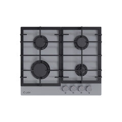 Газовая варочная панель LEX GVG 642-1 GR, закаленное стекло, встраиваемая, 4 конфорки, газ-контроль, серая