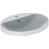 Geberit VariForm Раковина встраиваемая в столешницу овальной формы, 60х48 см, с отв. под смеситель, с отв. перелива