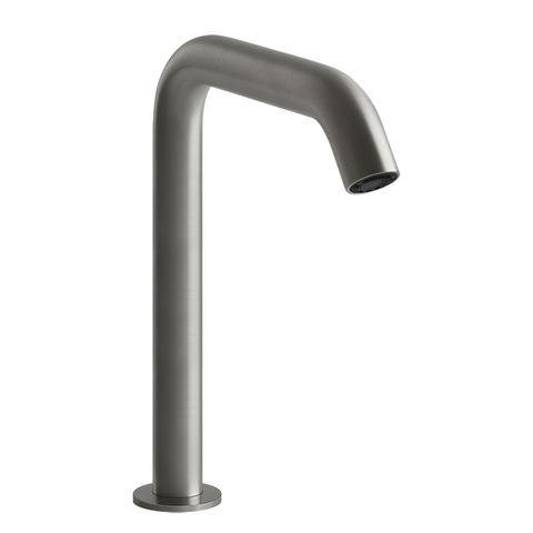 Gessi 316 FLESSA Смеситель для раковины, электронный, с кран-фильтром для регулировки температ и напора воды, высота излива 230 мм, цвет Steel Brushed 54080#239