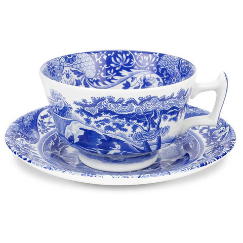 Набор чашек чайных с блюдцами Spode Голубая Италия 200 мл, 4 шт