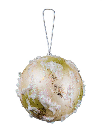 Шар 13см ChristmasDeLuxe кремовый