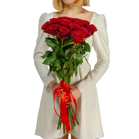 Букет 15 красных роз Эквадор