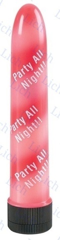 Бело-красный вибратор PARTY ALL NIGHT