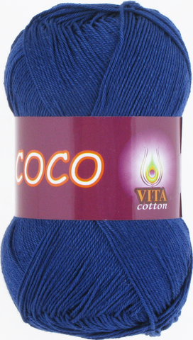 Пряжа Vita Coco 3857 темно-синий