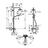 Душевая система внешнего монтажа со смесителем 114,1 см с верхней лейкой 18,7х18,7 см 2 режима Hansgrohe Croma Select 27255400