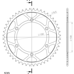 звезда ведомая Yamaha стальная