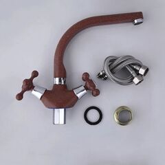 Смеситель для кухни, Frap, с кран-буксой, корич, F5408-22