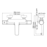 Naab 8611 Thermo Термостатический смеситель для ванны и душа