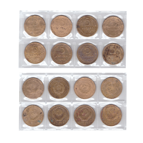 Набор 5 копеек (8 монет) 1930,31,32,40,46,48,49,55г. G