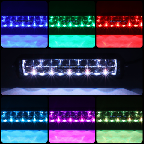 Балка  50 комбинированного белого света Аврора  с ходовыми огнями DRL RGB управление кнопкой ALO-D8-50-R5Y1-Q ALO-D8-50-R5Y1-Q  фото-6