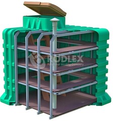 Пластиковый бесшовный погреб TORTILA 3.0 cерия Modern Родлекс 10000 л.(2400x2400x2430см;670кг;) - арт.559858