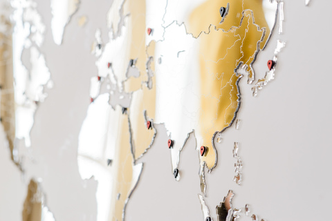 World Map Wall Decoration EXCLUSIVE Mirror edition (Зеркальная карта мира)
