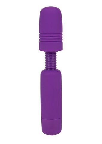 Фиолетовый мини-вибратор POWER TIP JR MASSAGE WAND - Seven Creations 51090