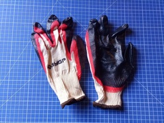 ЗУБР х2 ЗАЩИТА, L-XL, х/б перчатки с двойным латексным обливом, повышенной износостойкости, 13 класс, 10 пар (11459-K10)