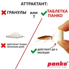 Панко (Panko) клеевые ловушки от тараканов и муравьев с феромоновой таблеткой 4 шт