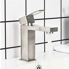 Смеситель для раковины, Frap, корот изл, с картриджем, нерж, F10804