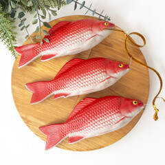 Рыба, муляж декоративный, пластиковый, реалистичный, 19*7 см, набор 3 шт.