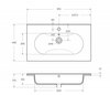 BelBagno KEP-80-GRN Столешница из керамогранита 816х468 KEP-80-GRN Granito