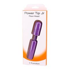 Фиолетовый мини-вибратор POWER TIP JR MASSAGE WAND - 