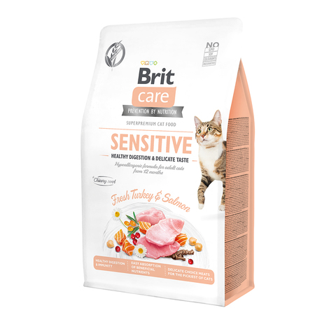 Brit Care Cat GF Healthy Digestion & Delicate Taste для кошек с чувствительным пищеварением 2кг