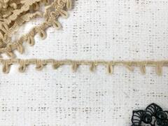 Тесьма с эластичными петлями, 8х10 м, ш. 1,5 см, бежевый