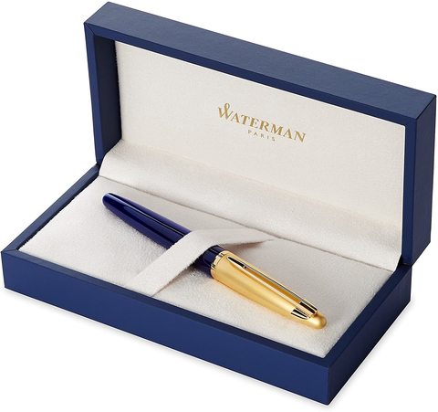 Ручка перьевая Waterman Edson Sapphire Blue GT, F (S0102060)