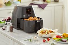 Мультипечь Philips HD9241/40 AirFryer XL Avance Collection (Аэро-Фритюрница,  Аэро-Гриль, АэроФритюрница, АэроГриль, Мульти-Печь, Запекание, Объем 5  литров, Мощность 2.100 Ватт, 1.200 грамм готового продукта) (Серый)