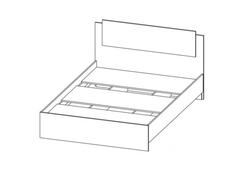 Кровать Софи СКР1400 дуб сонома / белый глянец