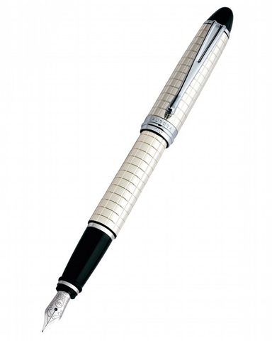 Ручка перьевая Aurora Ipsilon Quadra Silver CT, M (AU-B14-QM)