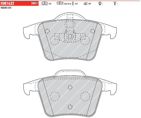 FDB1632 Тормозные колодки дисковые OE 'PREMIER'