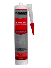Герметик УНИВЕРСАЛЬНЫЙ силиконовый MAGNUM белый, 280мл (уп - 24шт)