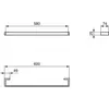 Ideal Standard T4498GN CONCA Полотенцедержатель 60 см, квадратный дизайн (290748)