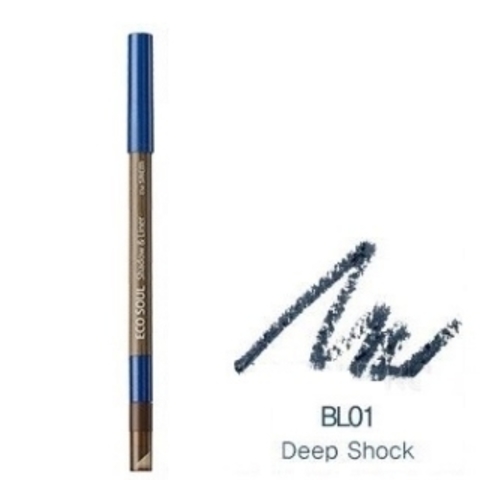 СМ EYE Карандаш лайнер-тени для век Eco Soul Shadow & Liner BL01 Deep Shock 0,5гр