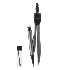 
          Циркуль для черчения с запасным грифелем, MC-Basir, школьная готовальня с простым циркулем в кейсе, металлический, 12 см