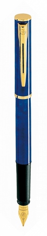 Ручка перьевая Waterman Apostrophe Lacquer Blue Marble GT, F (S0702790)
