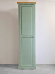 Шкаф распашной для одежды Неаполь из натурального дерева, зеленый