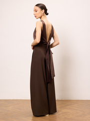 Топ блуза вечерний атласный с открытой спиной