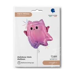 Г Фигура, Котик-привидение, Голография, Розовый, 18