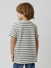 фуфайка  для мальчика  КР 302216/теплое молоко,полоска к620