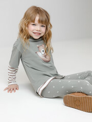 брюки  для девочки  КР 4074/хаки 6206 Н070.1 к663