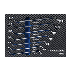 NORDBERG (10407T) Набор ключей накидных в ложементе для тележки, 7 предметов