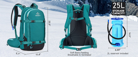 Картинка рюкзак горнолыжный Nevo Rhino 9303-SY Black - 12