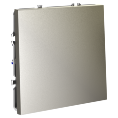 Выключатель с самовозвратом встраиваемый VOLTUM S70 одноклавишный 10А, (шелк)