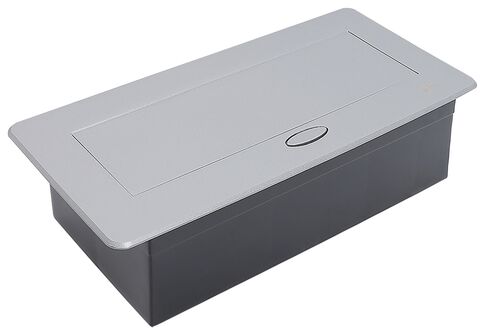 PRIMER Блок розеточный с выдвиж. крышкой 6 мод. сереб. IEK