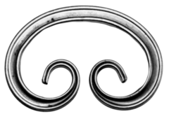 кованый элемент вензель 620х430