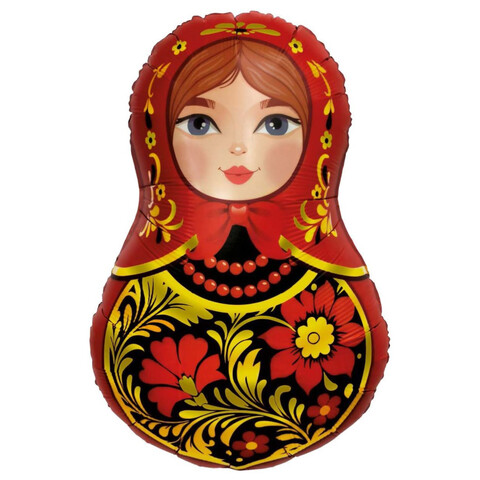 Шар фигура, матрешка, золотая роспись, 79 см