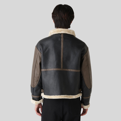 Куртка Alpha Industries Faux Leather B-3 Mod Jacket Espresso (Коричневый)