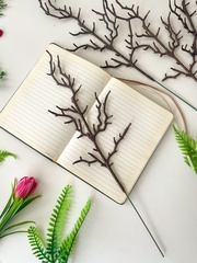 Ветка искусственная, коряга, дерево искусственное, зимний или осенний декор, коричневые, 34,5 см, набор 10 штук.